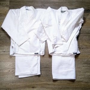 LOT of2 Century Jiu Jitsu karate Gi Size 0 White Cotton Blend Jacket & Pants